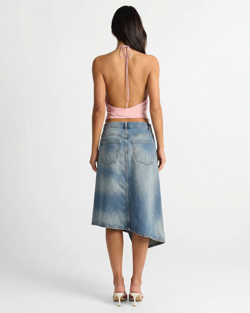 Grace | denim midi skirt