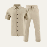 Clive | Men's Relaxed Fit Co Ord Set, Casual Shirt and Trousers