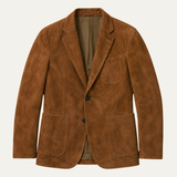 Brady | Retro Faux Suede Blazer with Pockets