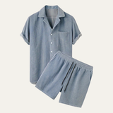 Clement | Lounge Co Ord Set, Shirt and Drawstring Shorts