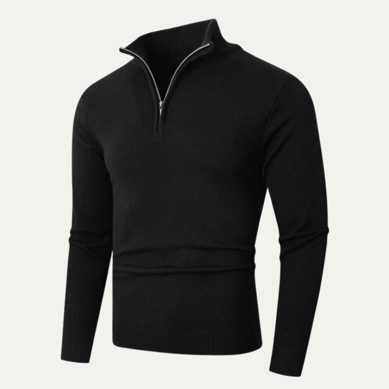 Monroe | Slim Fit Half Zip Knit Jumper