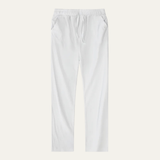 Howard | Men's Lightweight Linen Blend Trousers in White