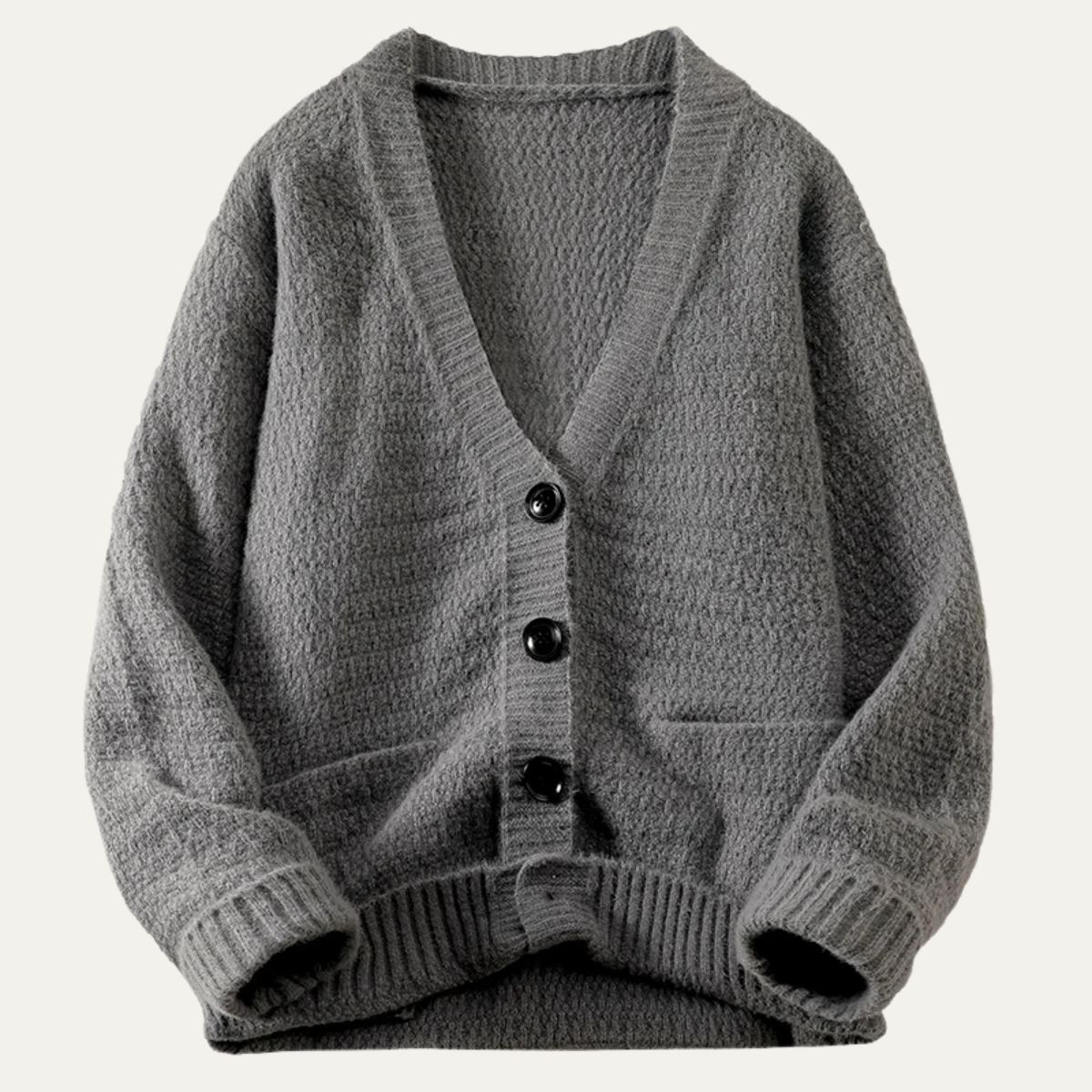 Everett | Men's V-Neck Button-Up Knit Cardigan
