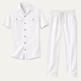 Radley | Short Sleeve Button Up Shirt and Trousers Beach Set