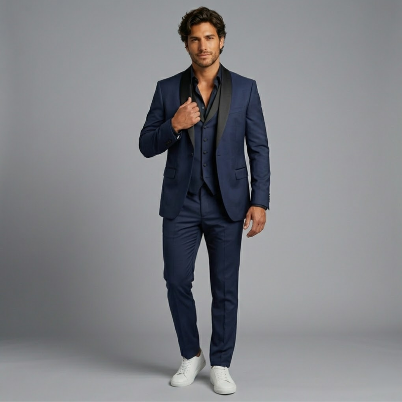 Octavius | Men's Classic 3 Piece Suit Set with Blazer, Gilet and Trousers