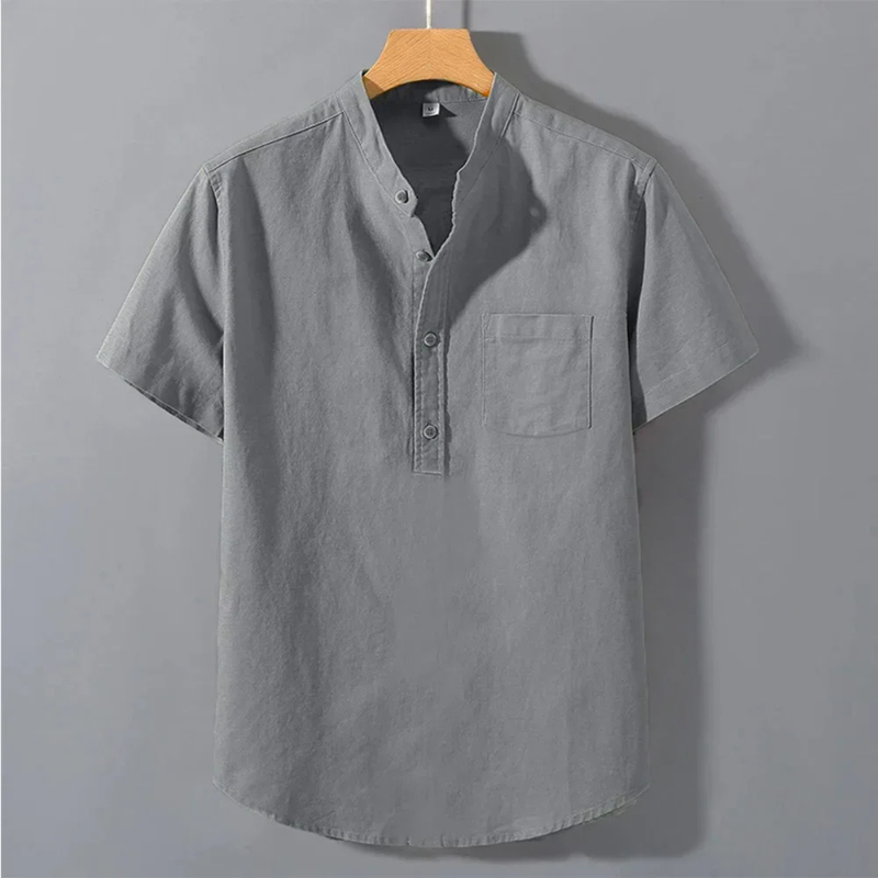 Kieran | Lightweight Cotton Linen Short Sleeve Shirt