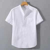 Kieran | Lightweight Cotton Linen Short Sleeve Shirt
