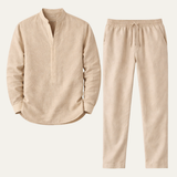 Quincy | Solid Colour Casual Shirt and Trousers Set