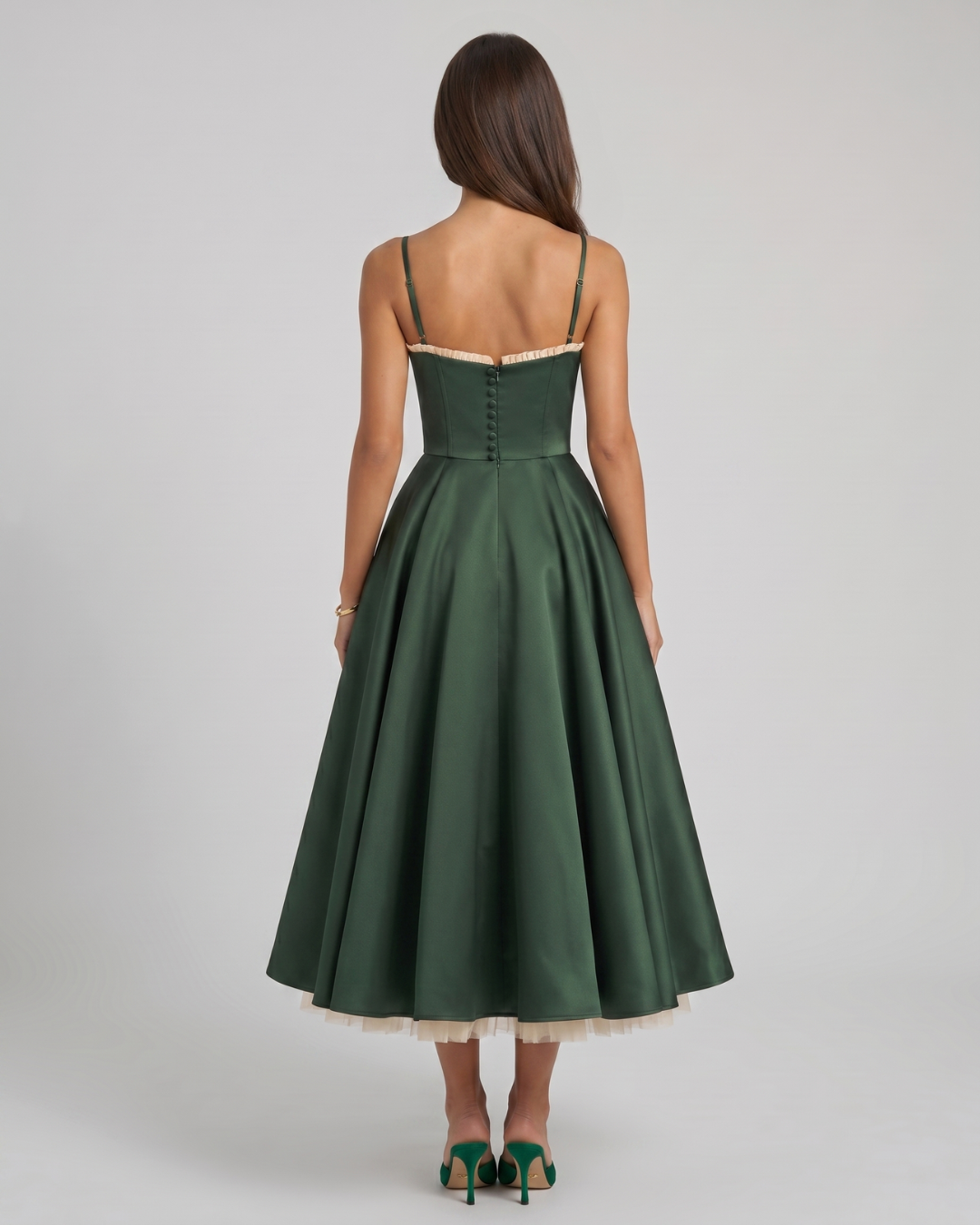 Celestina | Corset-Style Sleeveless Midi Dress