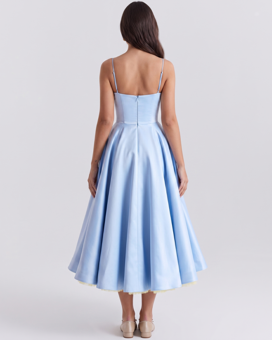 Celestina | Corset-Style Sleeveless Midi Dress