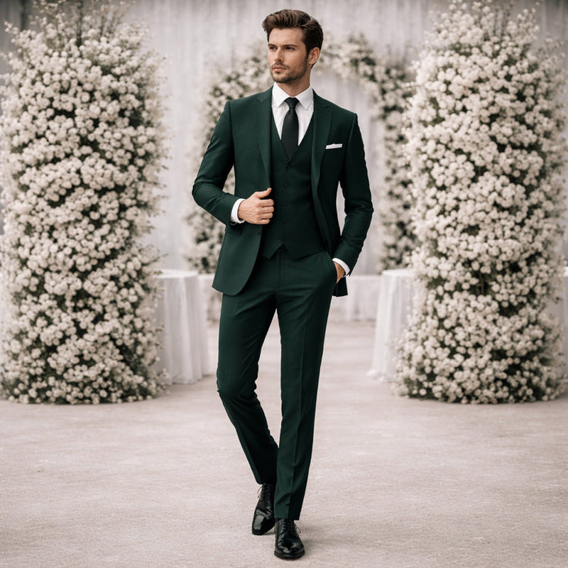 Michael 3 piece suit Dark Green