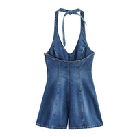 Anya | denim romper