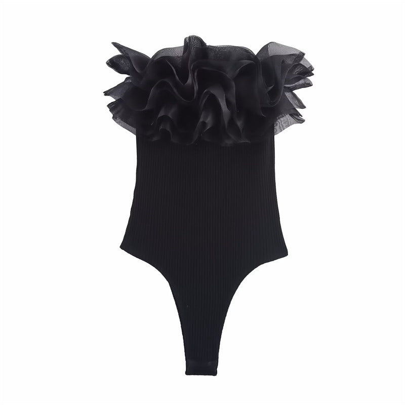 Delilah | strapless ruffle top