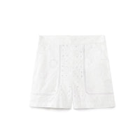 Nora | white linen shorts