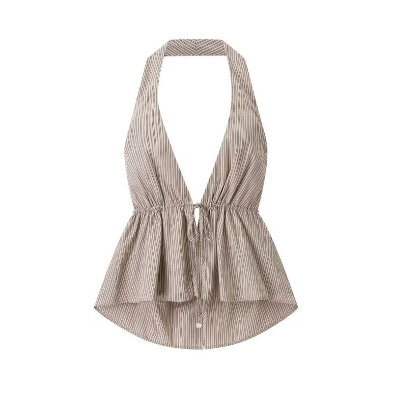 Lilah | halter tie front top