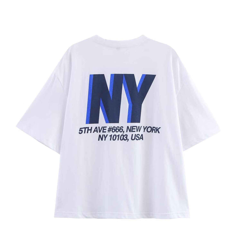 Sable | Casual Oversized Graphic T Shirt White