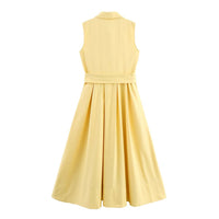 Lena | sleeveless shirt dress