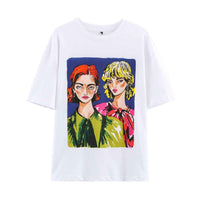 Aria | White Printed T Shirt Graphic