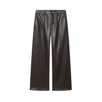 Una | leather wide leg pants