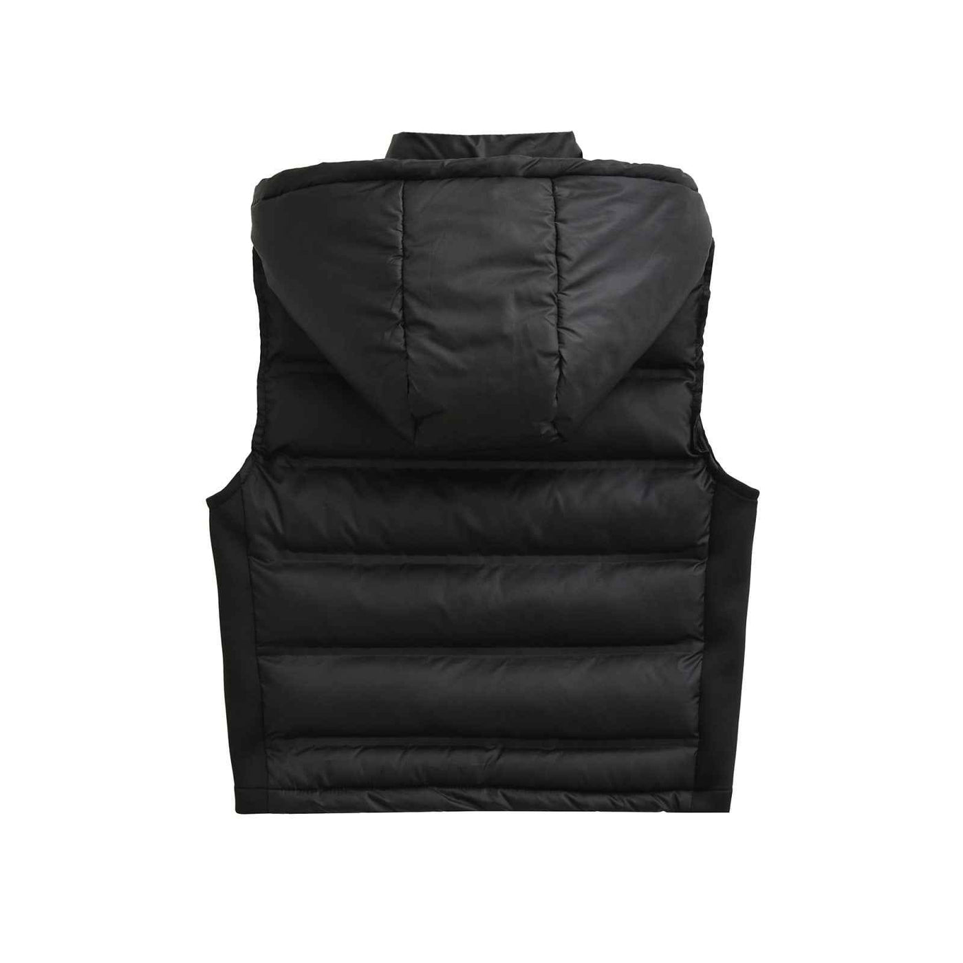 Kit | Puffer Jacket Black Quilted Hooded Sleeveless Zip Up