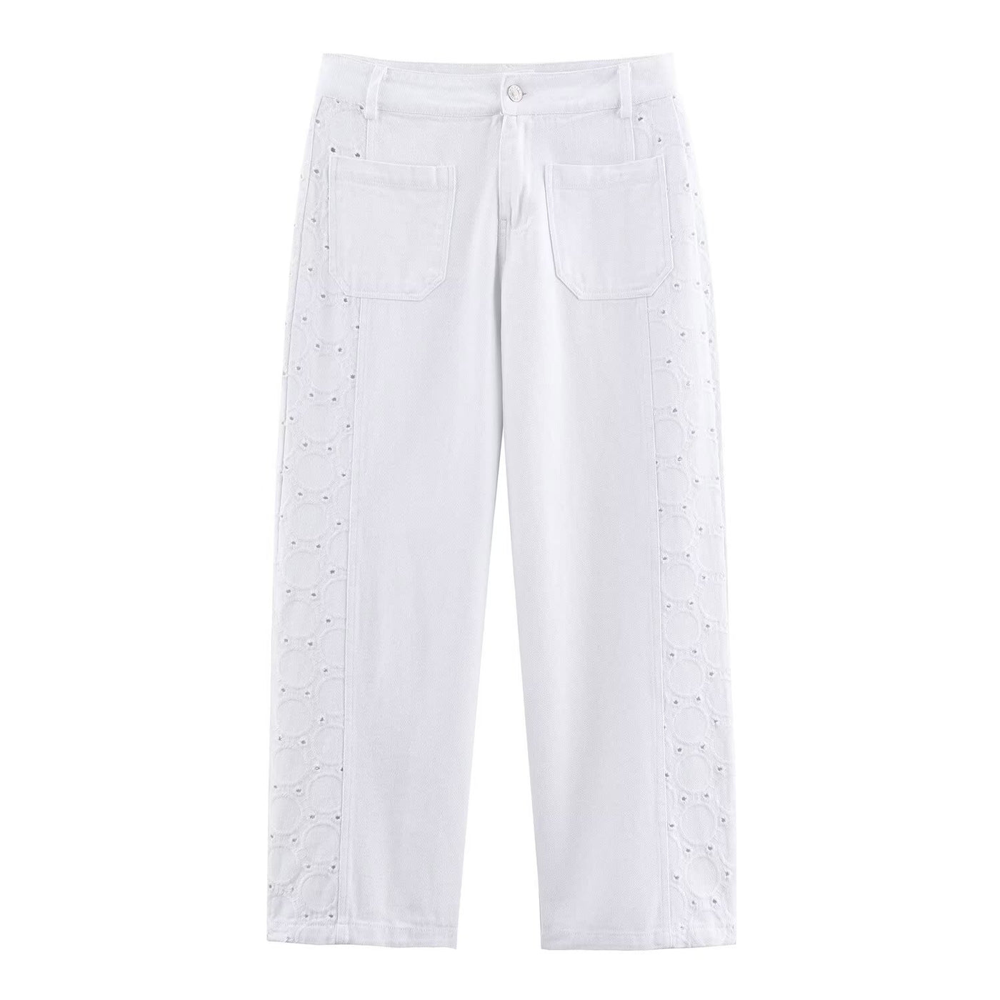 Natalia | white wide leg jeans