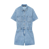 Abigail | denim romper