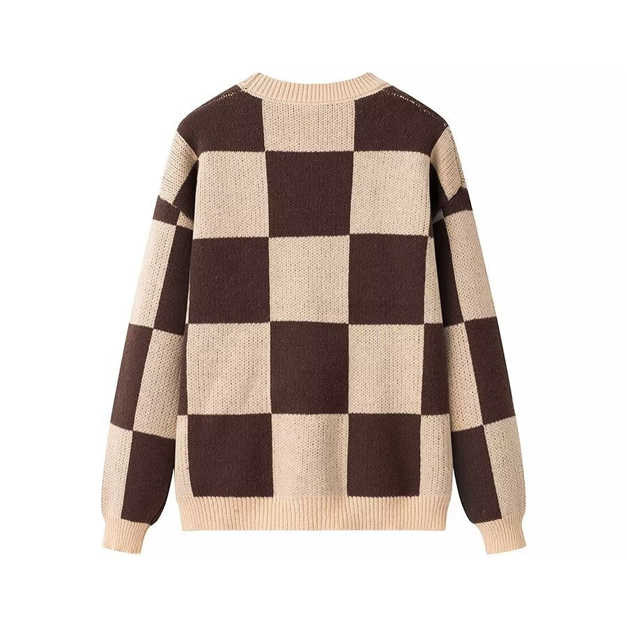 Ailsa | check knit top