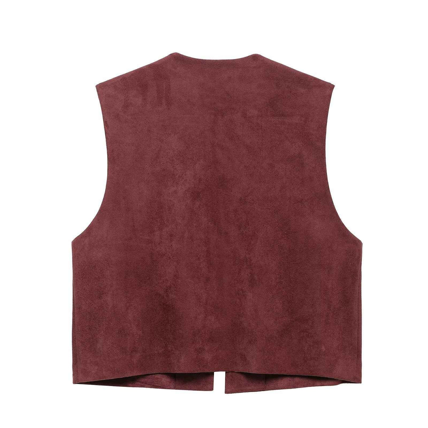 Hazel | Elegant Embroidered Cardigan Purple Sleeveless Zip Front