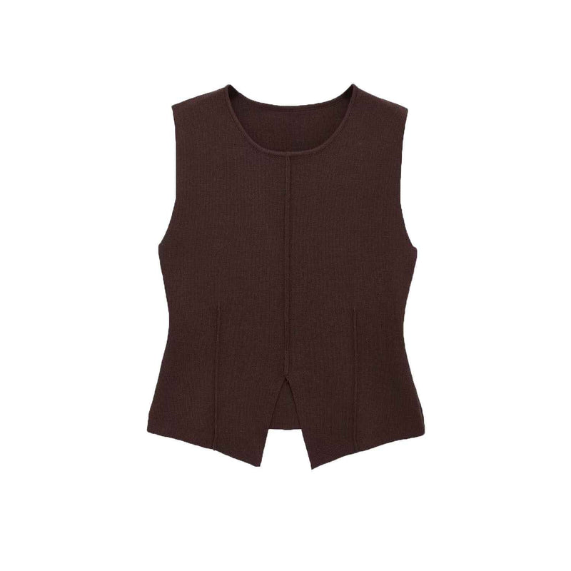 Rhea | Elegant Peplum Top Black Sleeveless Fitted Tailored