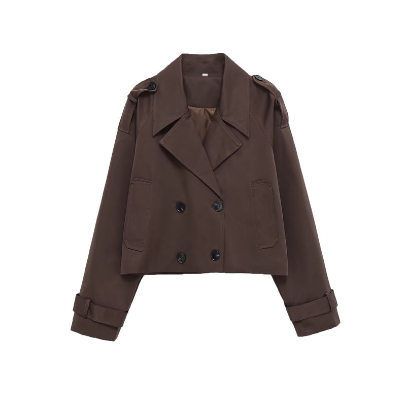 Adeline | cropped trench coat