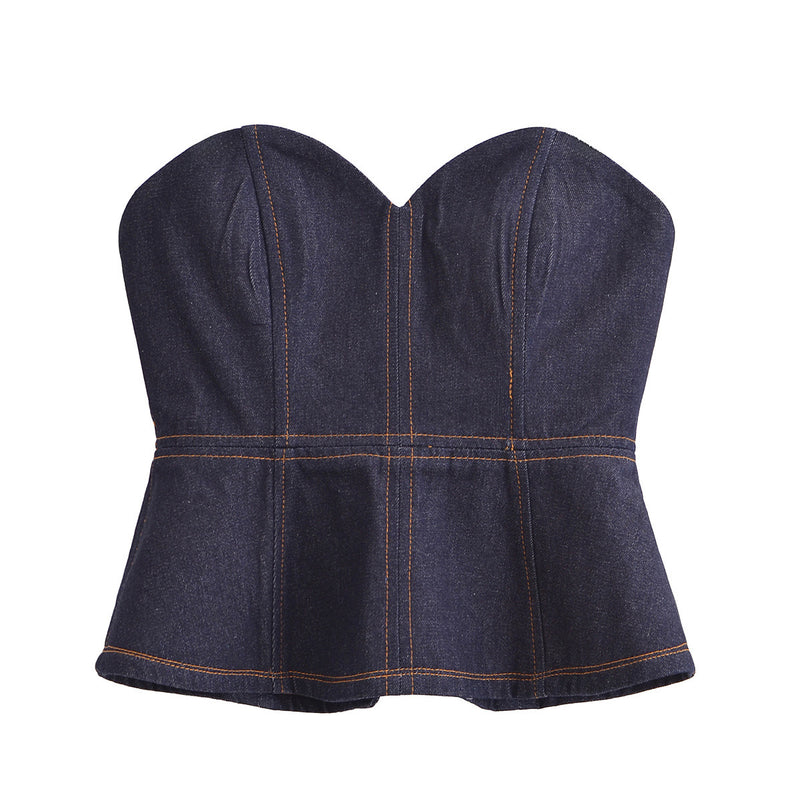 Harriet | denim corset top