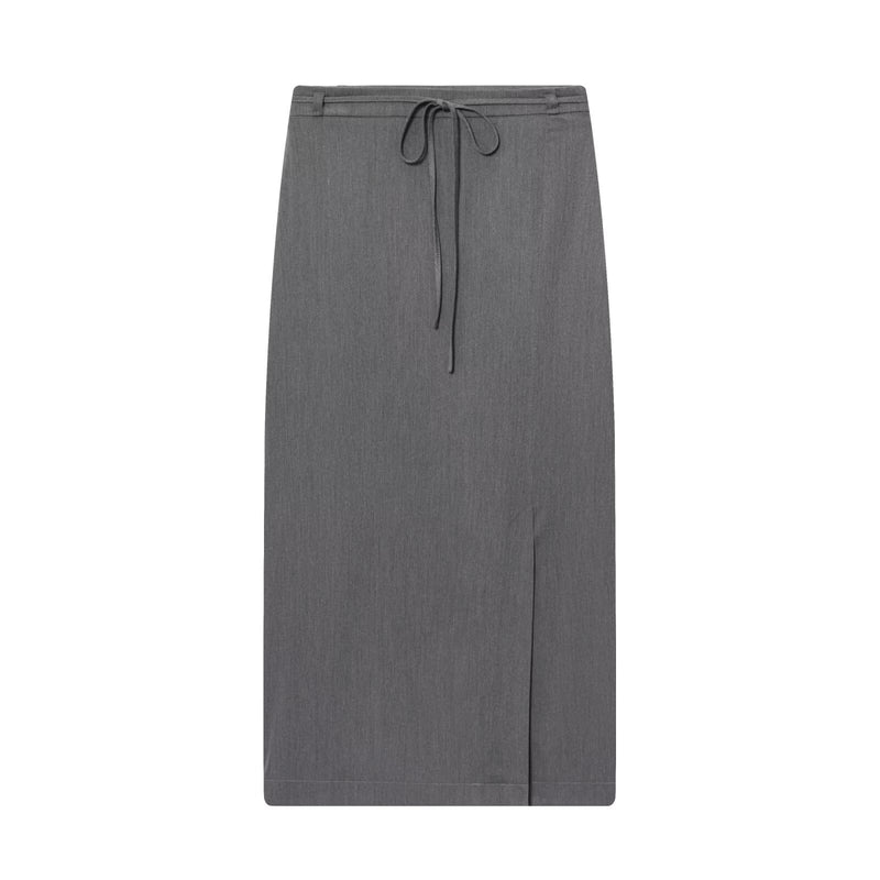 Wren | Tailored Drawstring Midi Skirt