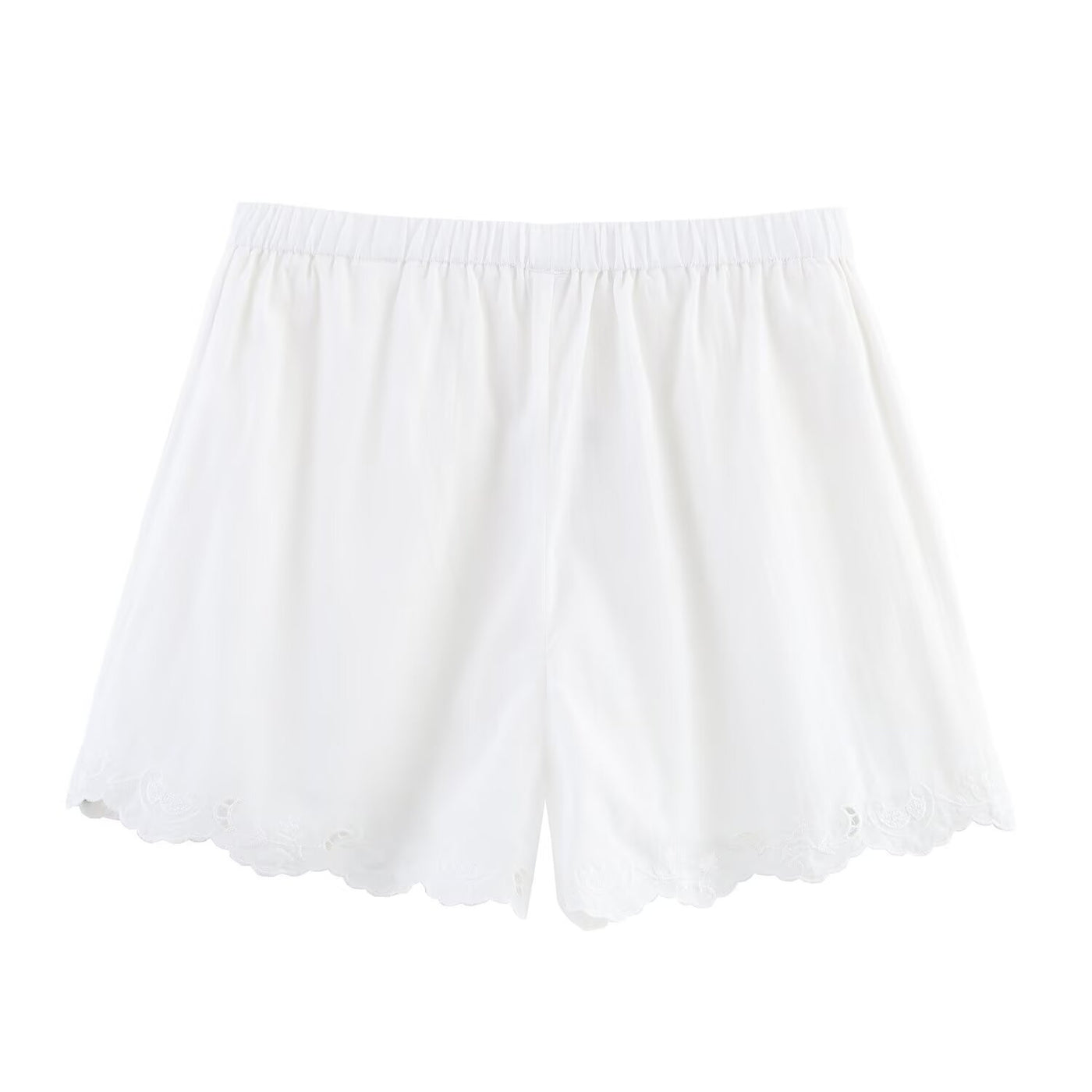 Clara | white linen shorts