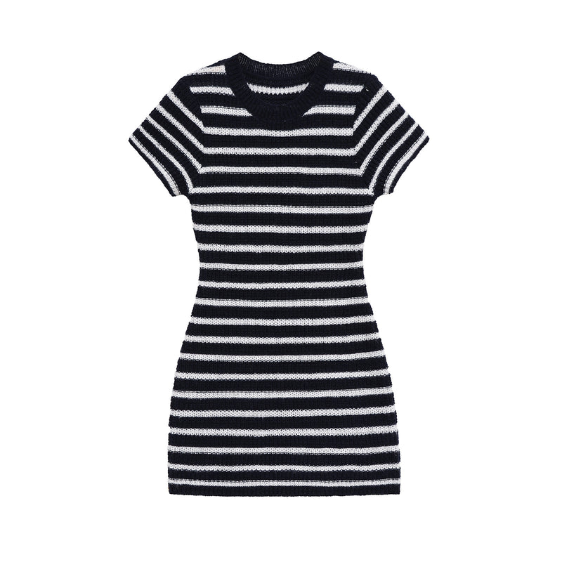 Pearl | striped mini dress