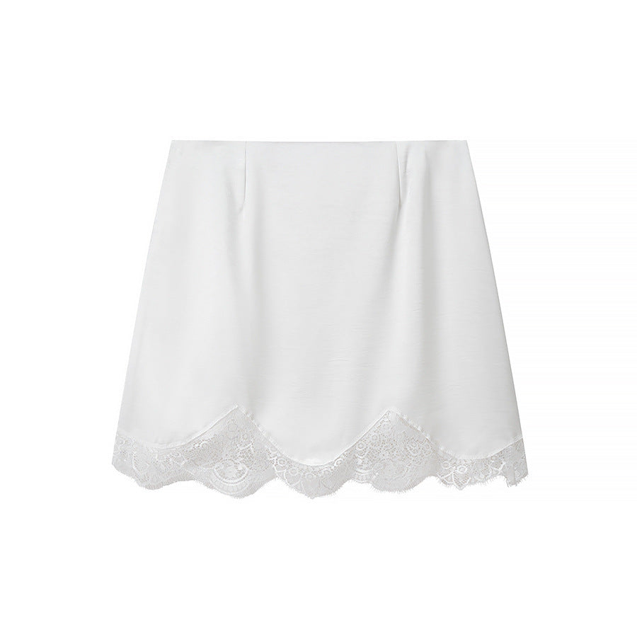 Una | lace mini skirt