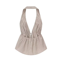 Lilah | halter tie front top