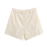 Beatrice | white denim shorts