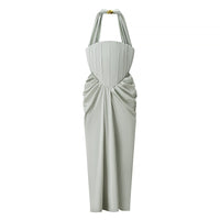 Jemima | halter neck maxi dress