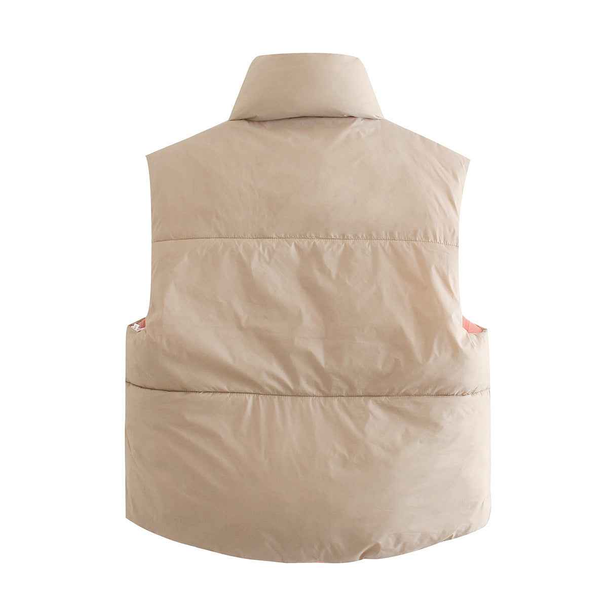 Kira | Quilted Puffer Vest Pink Sleeveless Reversible Padded Gilet