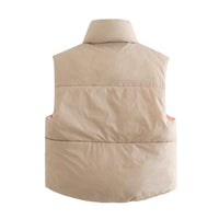 Kira | Quilted Puffer Vest Pink Sleeveless Reversible Padded Gilet
