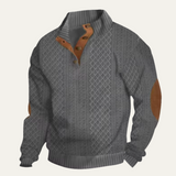 Mario | Cable Knit Waffle Texture High Collar Jumper