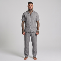 Thatcher | Men's Linen Pyjama Set Grey
