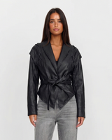 Anna | belted cropped blazer