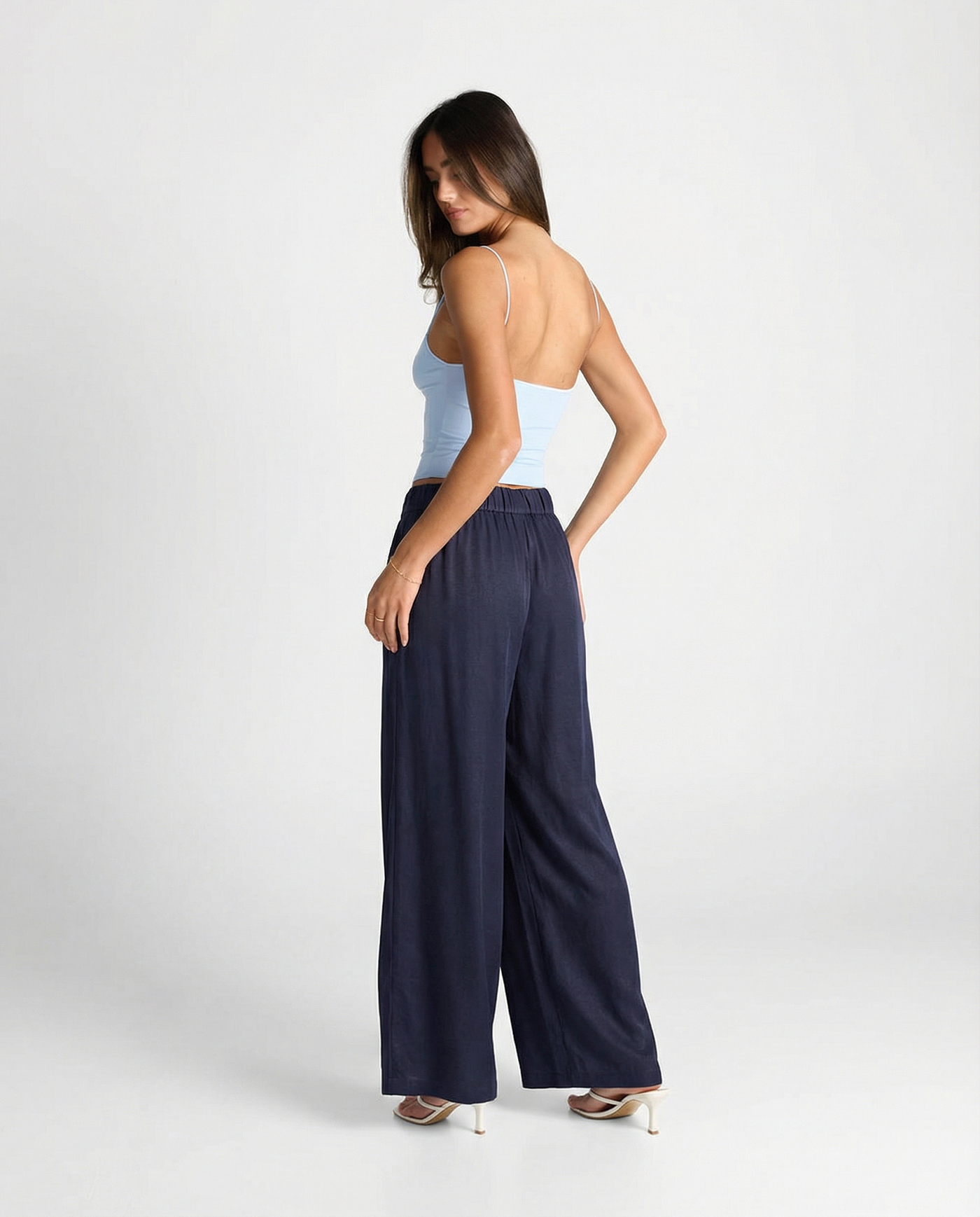 Polly | linen wide leg pants