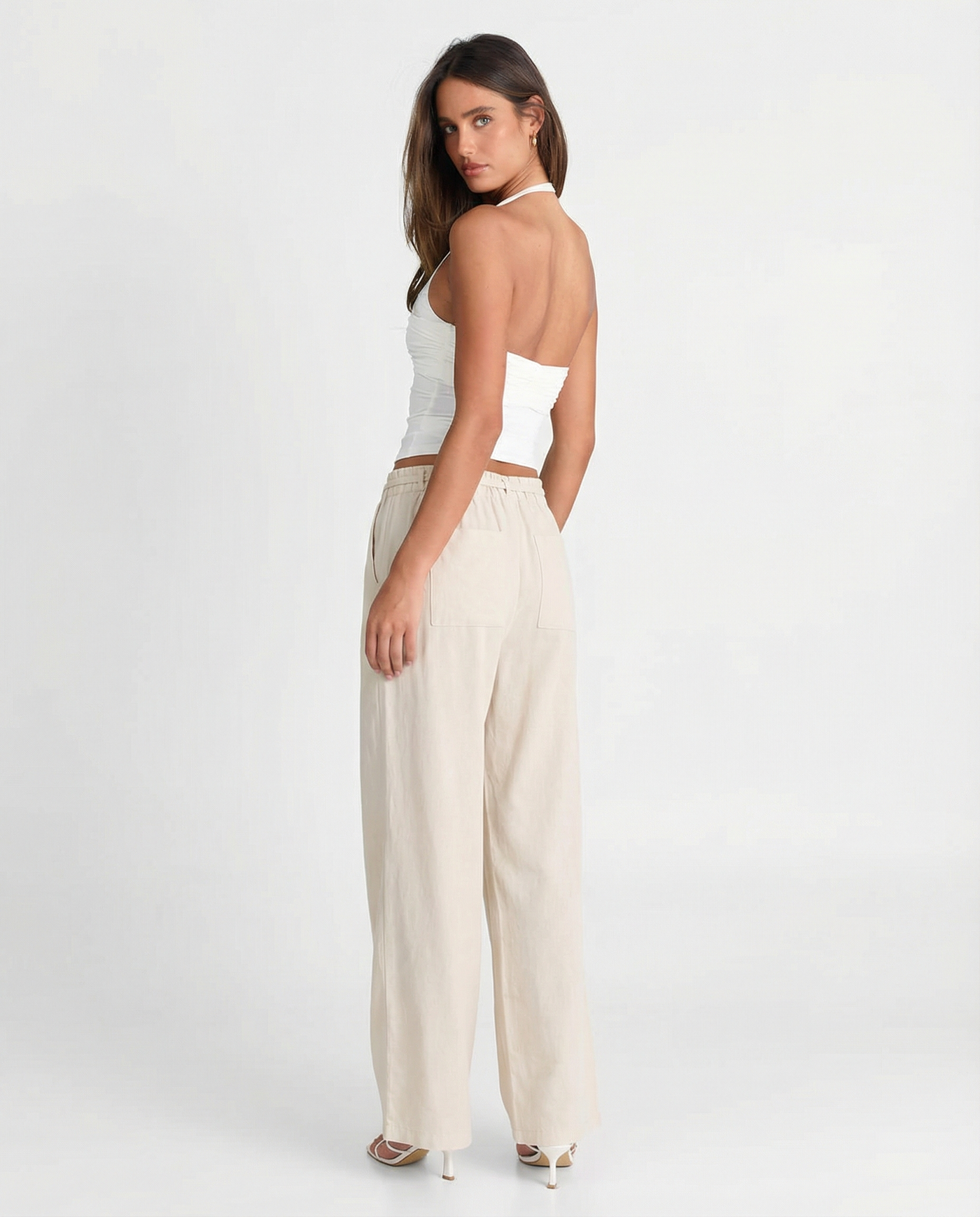 Francesca | linen wide leg pants