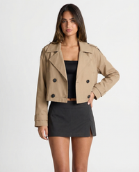Tessa | cropped trench coat