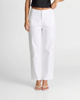 Natalia | white wide leg jeans