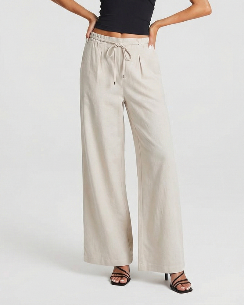 Emily | linen wide leg pants