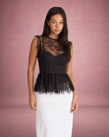 Penelope | lace peplum top