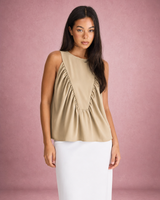Mia | sleeveless pleated top
